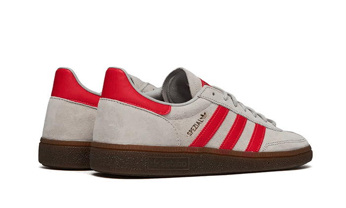 Buty Adidas Handball Spezial Grey Two Hi-Res Red - widok z przodu - Rozmiary EU