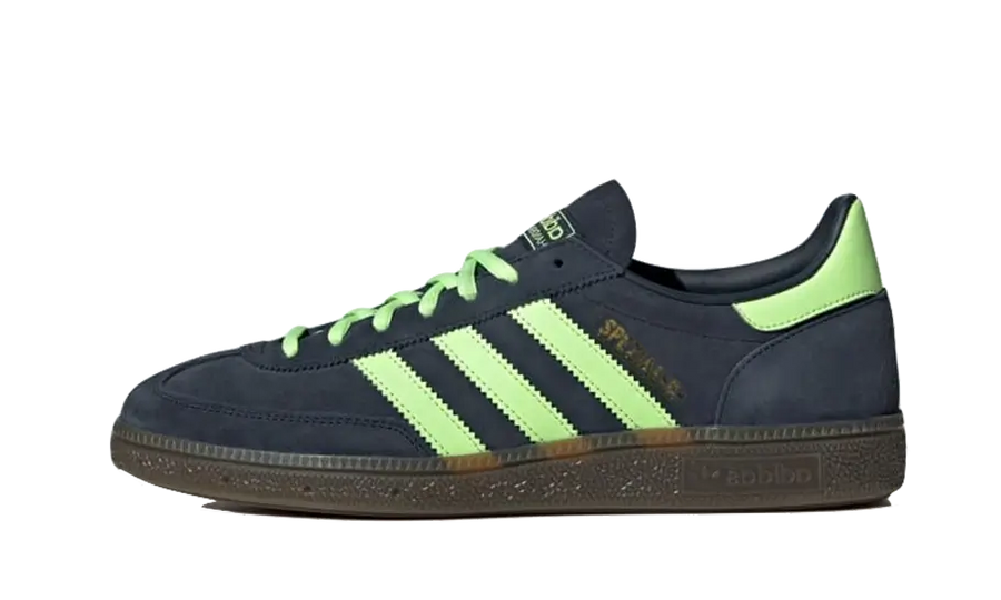 Adidas Handball Spezial Legend Ink Green Spark zielony-różowy - widok główny z boku | Saturaise.com