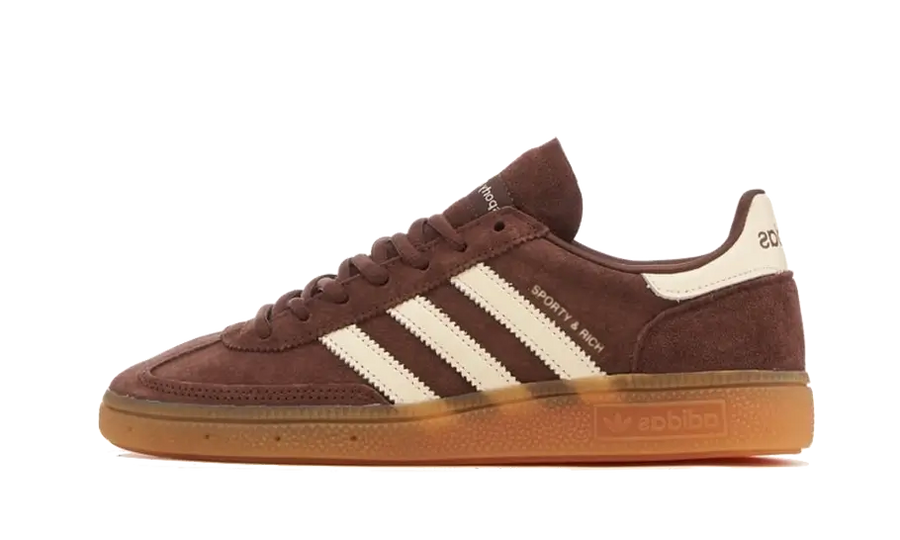 Adidas Handball Spezial Sporty & Rich Brown brązowy-złoty - widok główny z boku | Saturaise.com