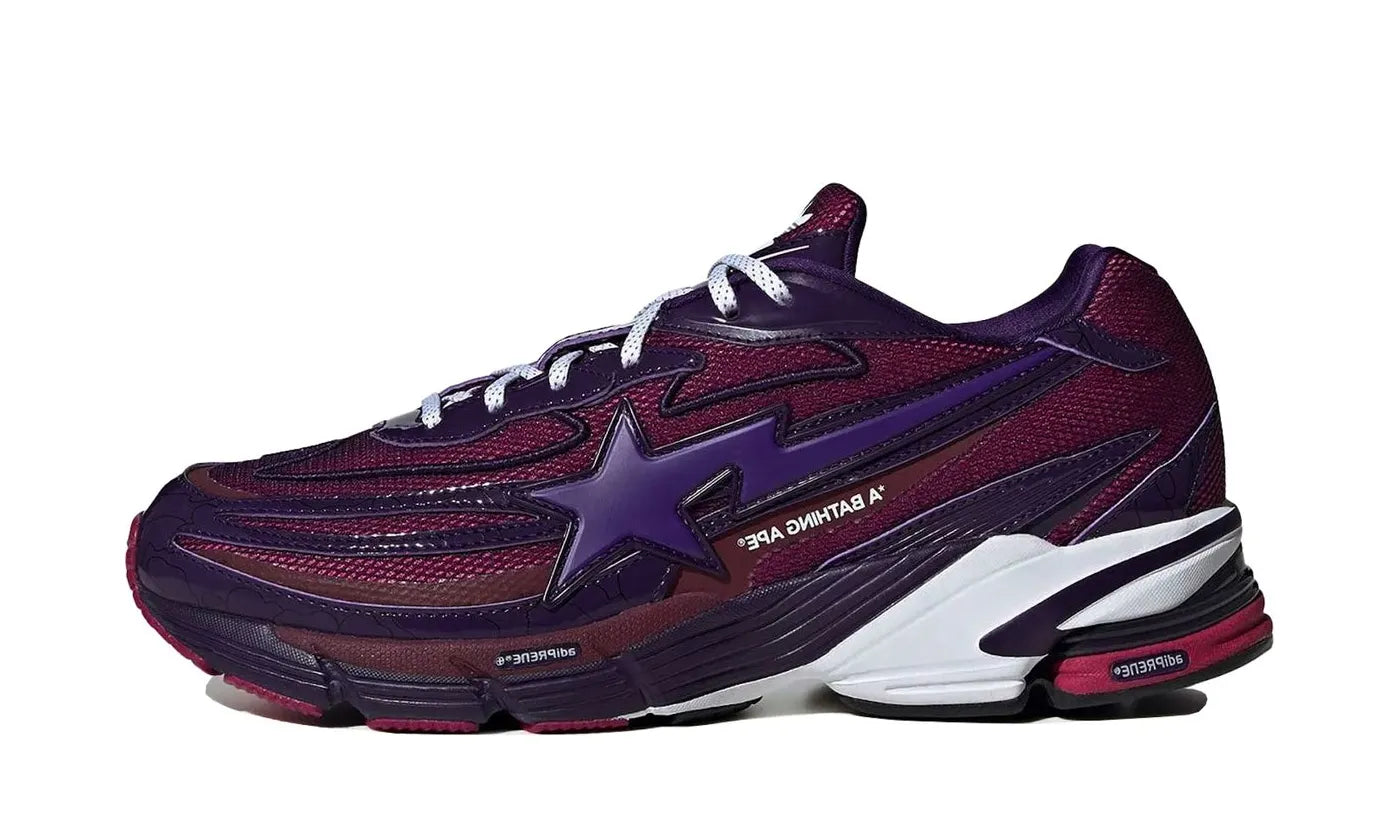 Bape Orketro Bape Dark Purple czarny-biały - widok główny z boku | Saturaise.com