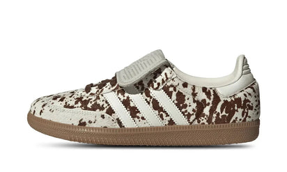 Yeezy Adidas Samba LT Cow Print Brown White biały-różowy - widok główny z boku | Saturaise.com