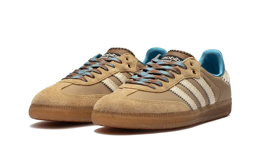 Kup oryginalne Adidas Samba Nylon Wales Bonner Desert White IH3261 - widok z drugiego boku - Sneakersy