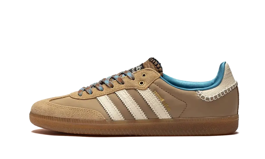 Adidas Adidas Samba Nylon Wales Bonner Desert White biały-niebieski - widok główny z boku | Saturaise.com