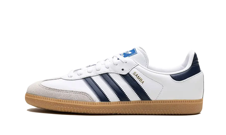 Adidas Samba OG Cloud White Night Indigo Gum biały-czerwony - widok główny z boku | Saturaise.com