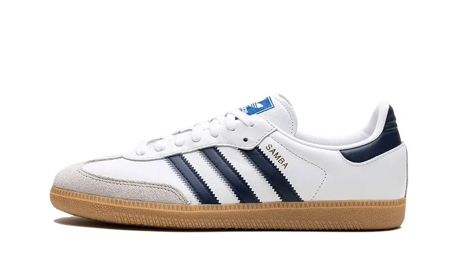 Adidas Samba OG Cloud White Night Indigo Gum biały-czerwony - widok główny z boku | Saturaise.com
