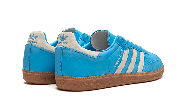 Buty Adidas Samba OG Sporty & Rich Blue Grey - widok z przodu - Rozmiary EU