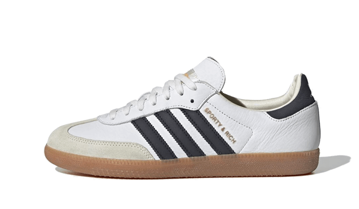 Adidas Samba OG Sporty & Rich White Black czarny-biały - widok główny z boku | Saturaise.com