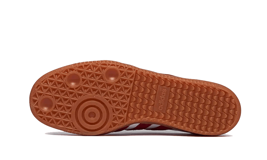 100% Oryginalne Samba OG Sporty & Rich White Core Burgundy - widok z tyłu - 1330.00 PLN