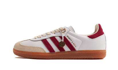 Adidas Samba OG Sporty & Rich White Core Burgundy biały-beżowy - widok główny z boku | Saturaise.com