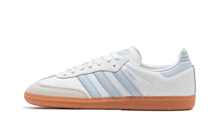 Adidas Samba OG White Halo Blue Gum biały-niebieski - widok główny z boku | Saturaise.com