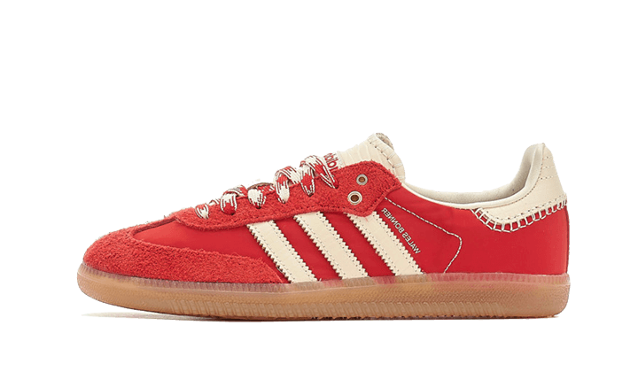 Adidas Samba Wales Bonner Red White biały-czerwony - widok główny z boku | Saturaise.com