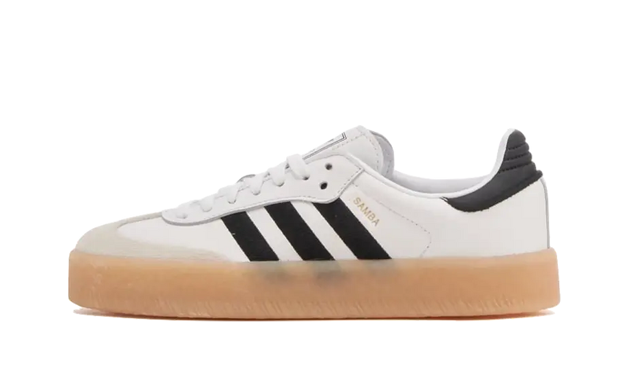 Adidas Samba White Black Gum czarny-biały - widok główny z boku | Saturaise.com