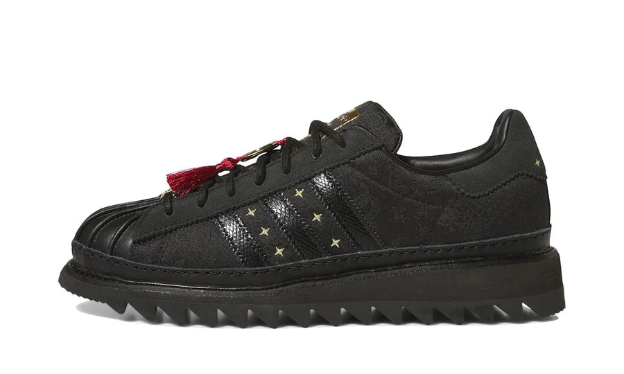 Adidas Superstar CLOT By Edison Chen Chinese New Year czarny-czerwony - widok główny z boku | Saturaise.com