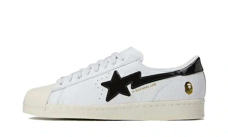 Adidas Superstar Vintage Bape White Black