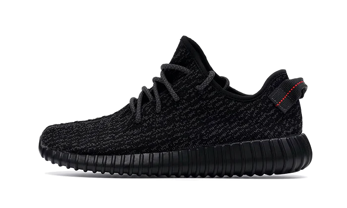 Adidas Yeezy Boost 350 Pirate Black czarny-biały - widok główny z boku | Saturaise.com