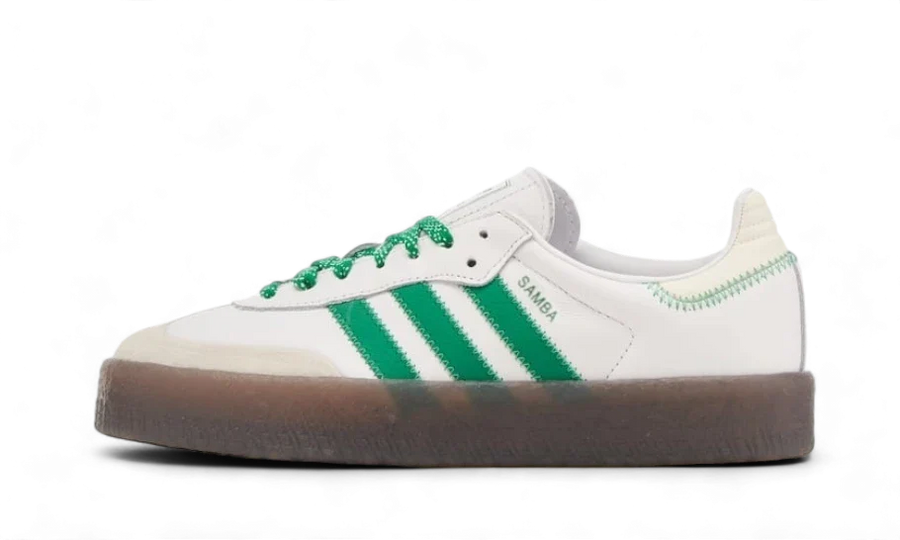 Adidas Sambae Cloud White Green biało-pomarańczowy - widok główny z boku | Saturaise.com