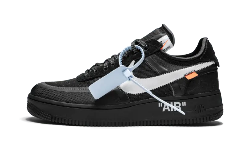 Nike Air Force 1 Low Off-White Black - widok główny z boku - Streetwear