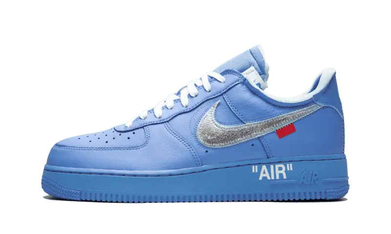 Nike Air Force 1 Low Off-White MCA University Blue - widok główny z boku - Streetwear