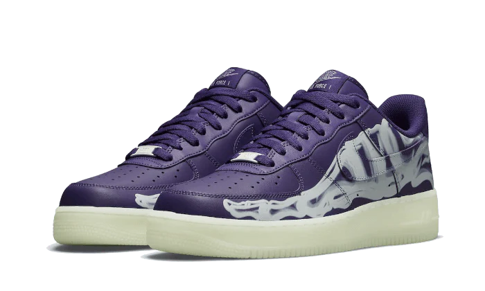 Kup oryginalne Air Force 1 Low Purple Skeleton Halloween (2021) CU8067-500 - widok z drugiego boku - Sneakersy