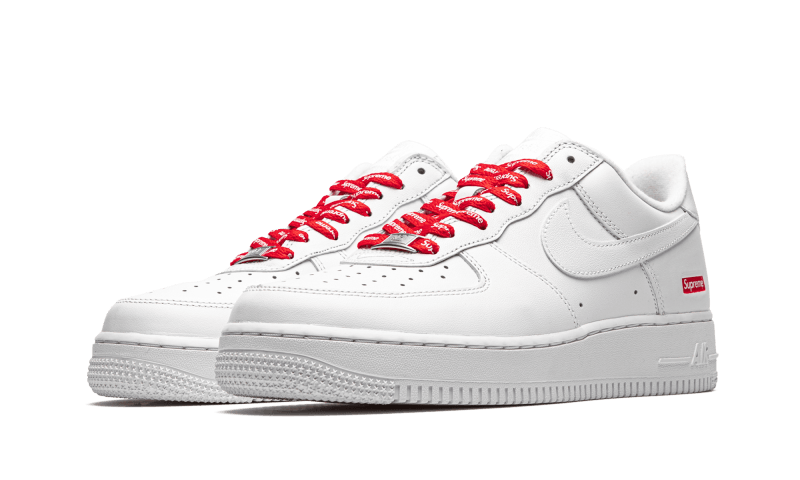 Nike Air Force 1 Low White Supreme - widok z drugiego boku - Premium Quality