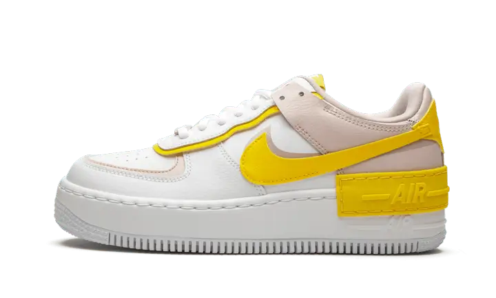 Nike Air Force 1 Shadow Speed Yellow czarno-szary - widok główny z boku | Saturaise.com