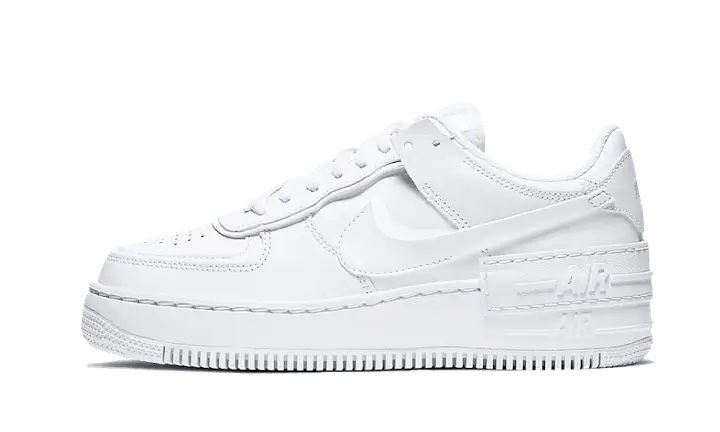 Nike Air Force 1 Shadow Triple White czarno-szary - widok główny z boku | Saturaise.com