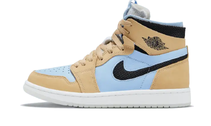 Air Jordan Air Jordan 1 High Zoom CMFT Psychic Blue czarny-biały - widok główny z boku | Saturaise.com