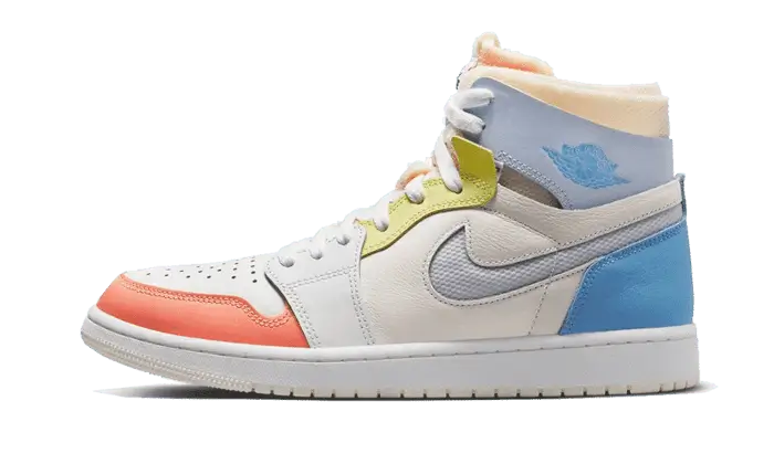 Air Jordan Air Jordan 1 High Zoom CMFT To My First Coach biały-niebieski - widok główny z boku | Saturaise.com