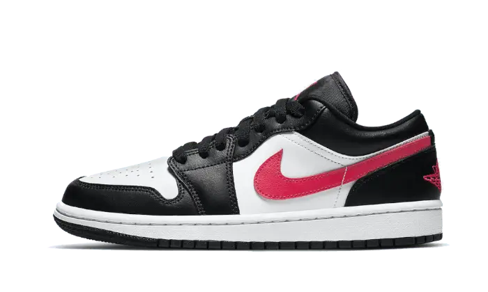Air Jordan Air Jordan 1 Low Black Siren Red czarny-biały - widok główny z boku | Saturaise.com