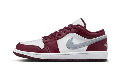 Air Jordan Air Jordan 1 Low Bordeaux biały-szary - widok główny z boku | Saturaise.com