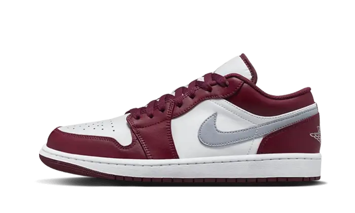 Air Jordan Air Jordan 1 Low Bordeaux biały-szary - widok główny z boku | Saturaise.com