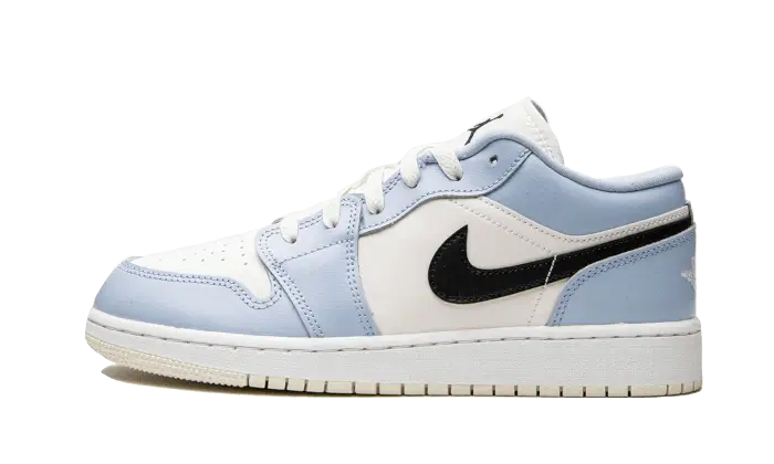 Air Jordan Air Jordan 1 Low Ice Blue Black czarny-biały - widok główny z boku | Saturaise.com