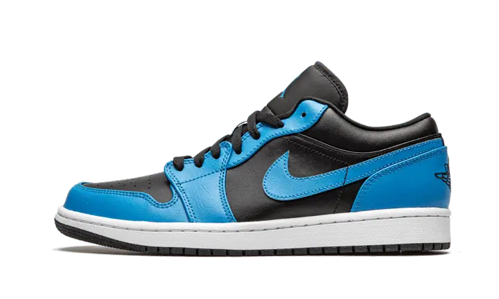 Air Jordan Air Jordan 1 Low Laser Blue Black czarny-biały - widok główny z boku | Saturaise.com