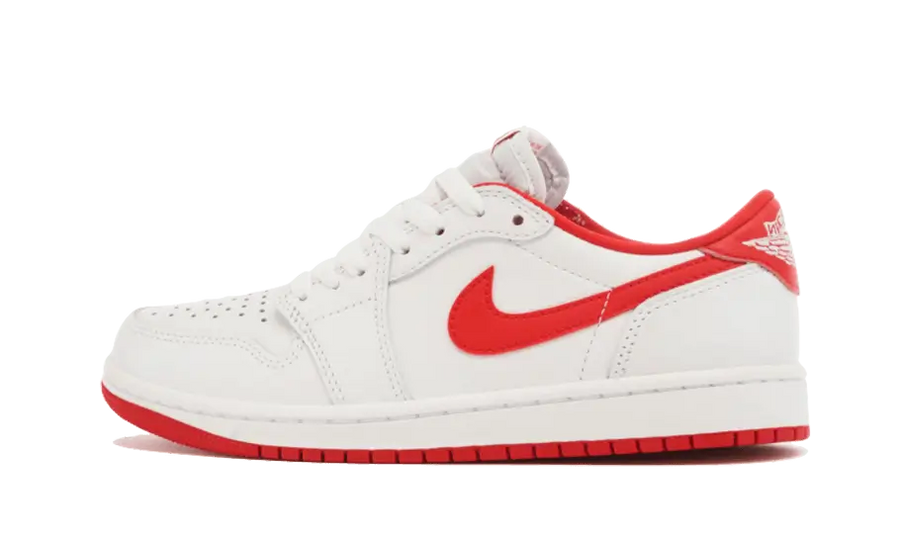 Air Jordan Air Jordan 1 Low OG University Red czarny-biały - widok główny z boku | Saturaise.com