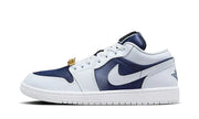 Air Jordan 1 Low SE Football Grey White Gym Red Midnight Navy (W)