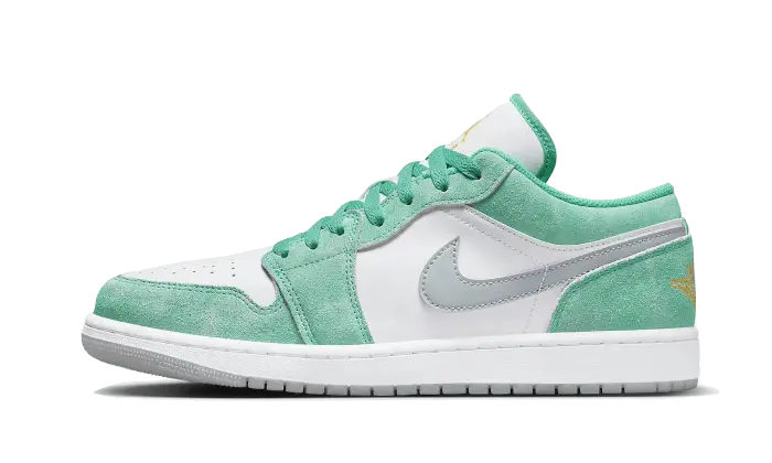 Air Jordan Air Jordan 1 Low SE New Emerald Grey czarno-żółty - widok główny z boku | Saturaise.com