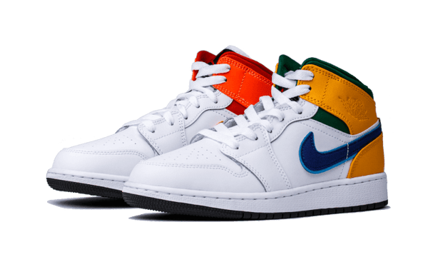 Air Jordan 1 Mid Alternate Multi-Color - Kup oryginalne Air Jordan 1 Mid Alternate Multi-Color 554725-128 - widok z drugiego boku - Sneakersy