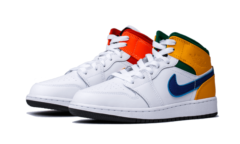 Kup oryginalne Air Jordan 1 Mid Alternate Multi-Color 554725-128 - widok z drugiego boku - Sneakersy