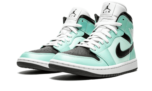 Air Jordan 1 Mid Aqua Blue Tint - Kup oryginalne Air Jordan 1 Mid Aqua Blue Tint BQ6472-300 - widok z drugiego boku - Sneakersy