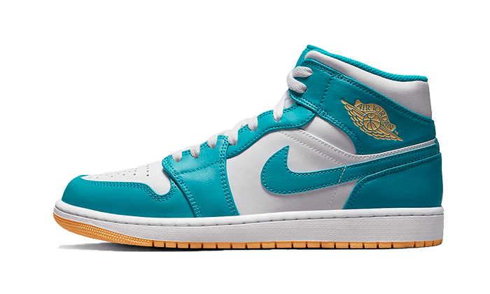 Air Jordan Air Jordan 1 Mid Aquatone czarny-biały - widok główny z boku | Saturaise.com