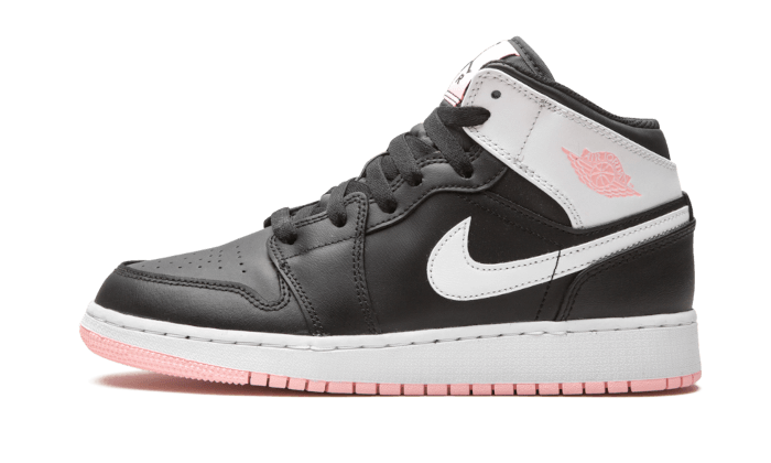 Air Jordan Air Jordan 1 Mid Arctic Pink Black czarny-biały - widok główny z boku | Saturaise.com