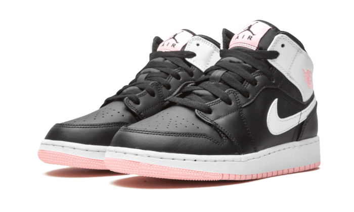 Kup oryginalne Air Jordan 1 Mid Arctic Pink Black 555112-061 - widok z drugiego boku - Sneakersy