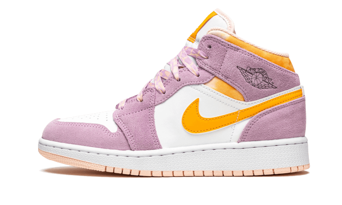 Air Jordan Air Jordan 1 Mid Arctic Pink biały-czerwony - widok główny z boku | Saturaise.com