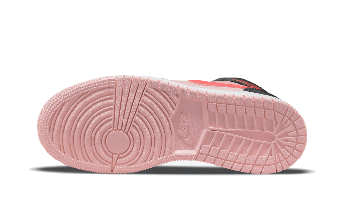 Buty Air Jordan Air Jordan 1 Mid Black Pink Crimson - widok z przodu - Rozmiary EU