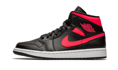 Air Jordan Air Jordan 1 Mid Black Siren Red czarny-biały - widok główny z boku | Saturaise.com