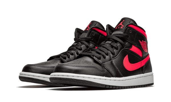 Air Jordan 1 Mid Black Siren Red - Kup oryginalne Air Jordan 1 Mid Black Siren Red BQ6472-004 - widok z drugiego boku - Sneakersy