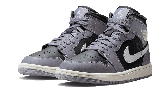 Kup oryginalne Air Jordan 1 Mid Cement Grey BQ6472-022 - widok z drugiego boku - Sneakersy