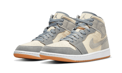 Kup oryginalne Air Jordan 1 Mid Coconut Milk Particle Grey DN4281-100 - widok z drugiego boku - Sneakersy