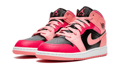 Kup oryginalne Air Jordan 1 Mid Coral Chalk Pink 554725-662 - widok z drugiego boku - Sneakersy