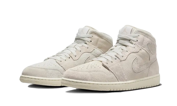 Air Jordan 1 Mid Craft Suede Ivory - Kup oryginalne Air Jordan 1 Mid Craft Suede Ivory FQ3224-100 - widok z drugiego boku - Sneakersy